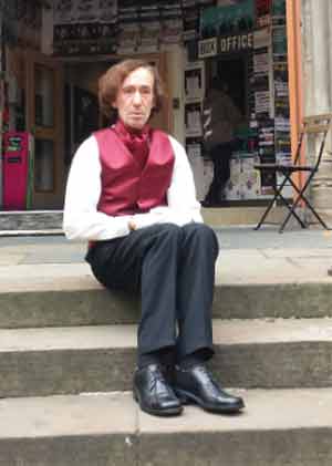 Image of Phil Aughey shortly after playing in "Chopin's Last Tour" in Edinbugrh Fringe Festival 2015